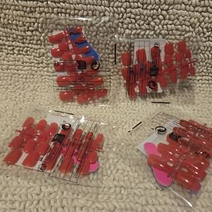 Red Press-On Nail Tips Set